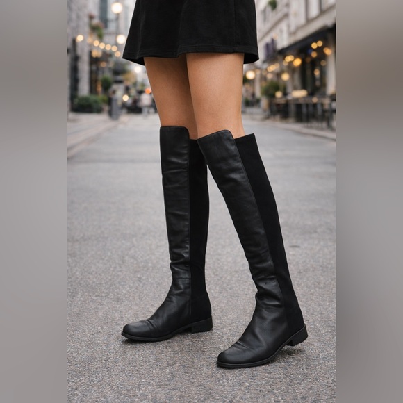 Stuart Weitzman Shoes - • Stuart WEITZMAN • Women’s 50/50 Over the Knee Boots
Leather Black 9